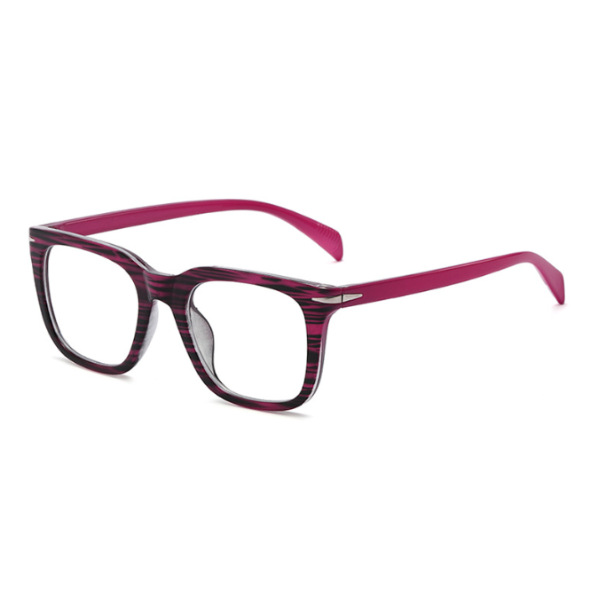 Box plastic anti blue light rice nail flat lens fashionable and colorful full frame glasses