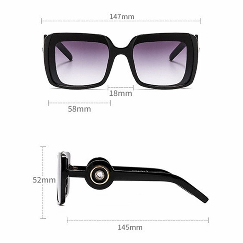 Fashion Oversized Square Sunglasses Women Men Luxury Braqnd Design Unisex Personalized Travel Driving Eyewear UV400