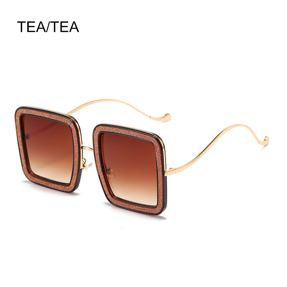 Oversized Sunglasses Women Square Luxury Diamond Shiny Crystal Sun Glasses Men UV400 Shades Eyewear