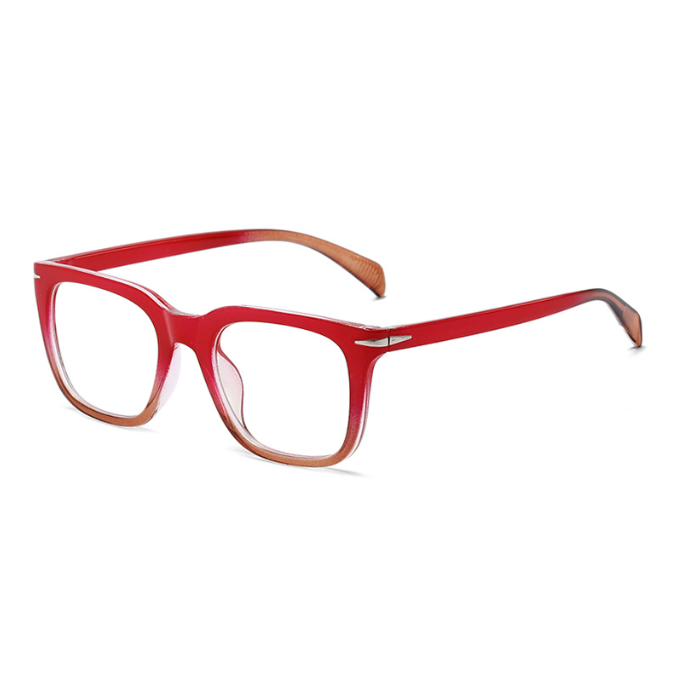 Box plastic anti blue light rice nail flat lens fashionable and colorful full frame glasses