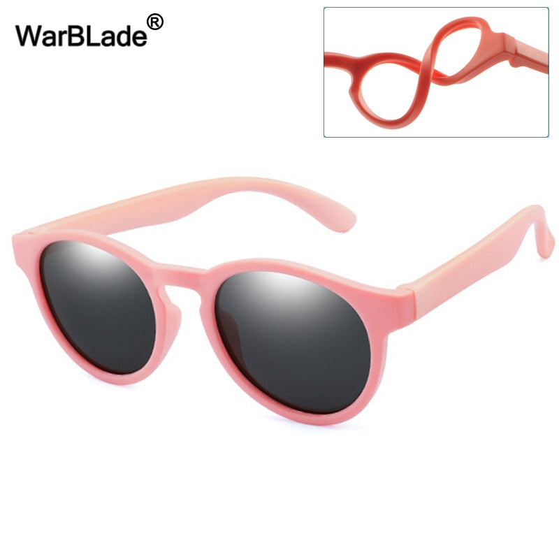 New Kids Polarized Sunglasses Round Children Sun Glasses Boys Girl Safety Glasses Baby Infant Shades Eyewear UV400