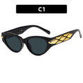 Triangle cat eye sunglasses for women, fashionable small frame sunglasses for street photography, modern retro sunglasses, high-end feel