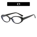Retro oval fashionable glasses frame anti blue light millennium can be matched with myopia degree plain face glasses frame women's glasses frame