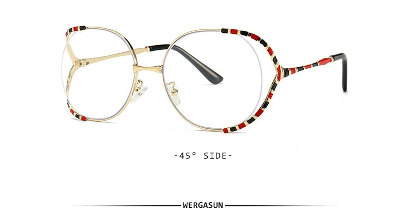 Fashionable And Modern Metal Sunglasses Metal Large Frame Baking Varnish Sunglasses Street Photos Ins Sunglasses