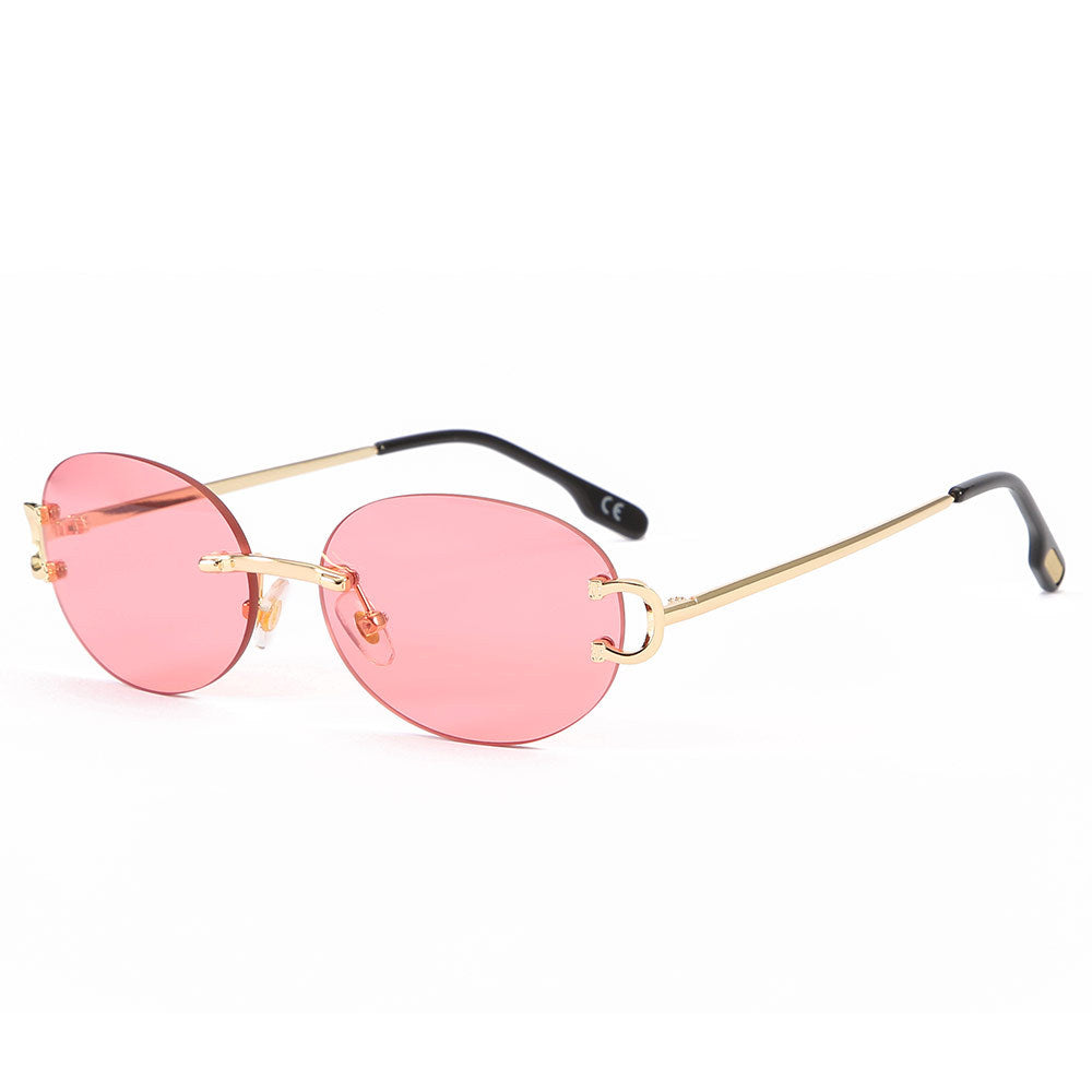 New Avant-Garde Glasses Square Siamese Sunglasses Personality Men And Women Street Shot Fashionable Sunglasses