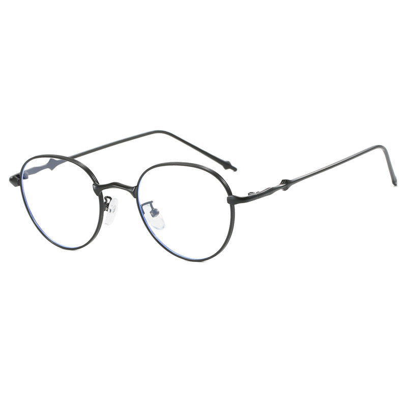 New round retro metal four leaf star fashionable sunglasses