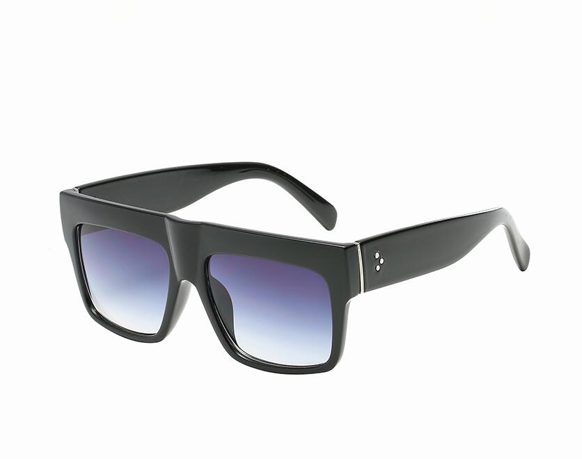 Vintage Lady Square Sunglasses Women Kim Kardashian Rivet Eyewear Flat Top Sun Glasses Female