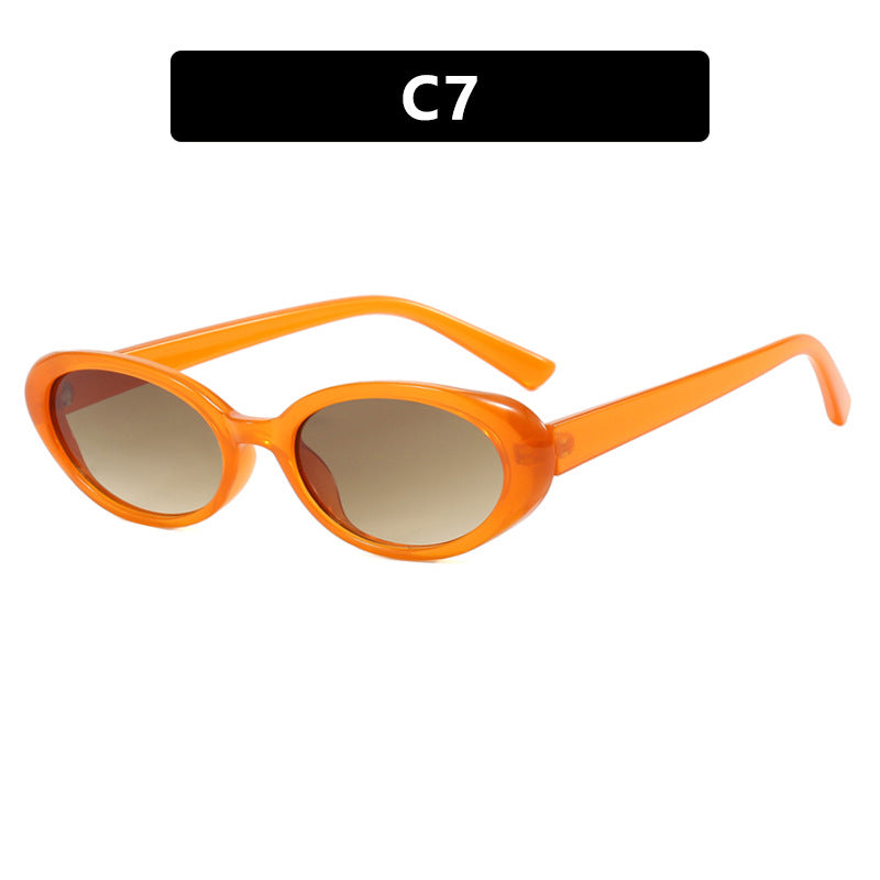 Retro oval fashionable glasses frame anti blue light millennium can be matched with myopia degree plain face glasses frame women's glasses frame
