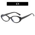 Retro oval eyeglass frame, anti blue light fashionable, can be matched with prescription plain glasses, can be matched with myopia eyeglass frame, college