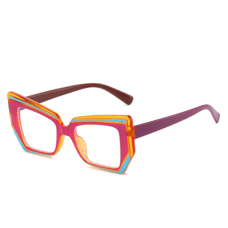 Glasses women's fashionable literary flat frames