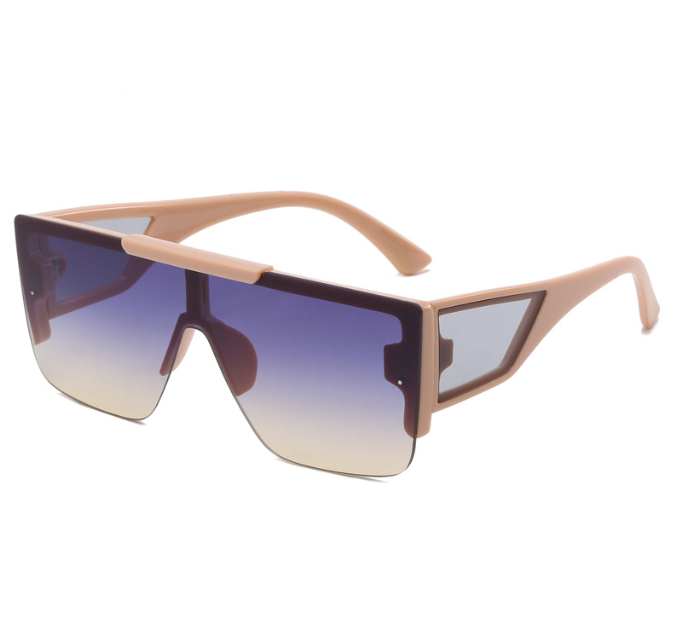 Simple and fashionable sunglasses Men frameless European and American street photography glasses