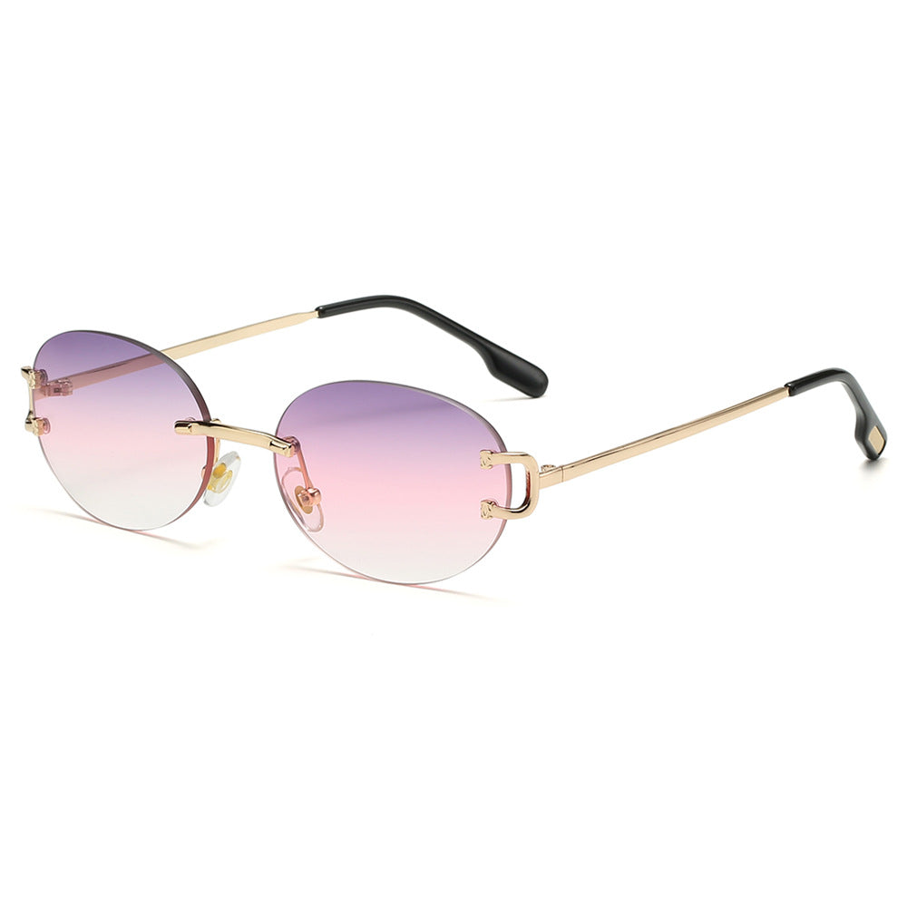 New Avant-Garde Glasses Square Siamese Sunglasses Personality Men And Women Street Shot Fashionable Sunglasses