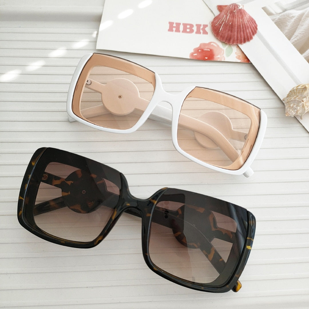 Fashion Oversized Square Sunglasses Women Men Luxury Braqnd Design Unisex Personalized Travel Driving Eyewear UV400