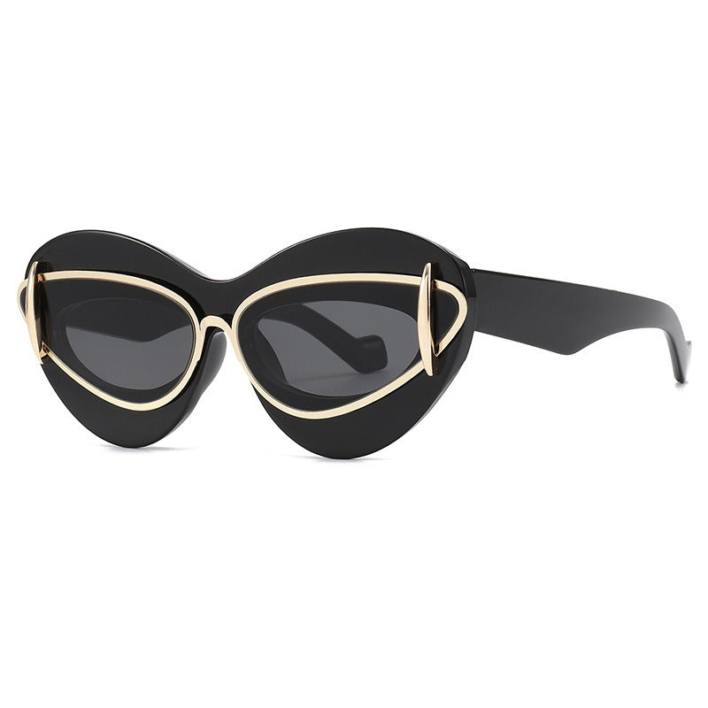 Fashionable cat eye sunglasses with Y2K personality for men and women