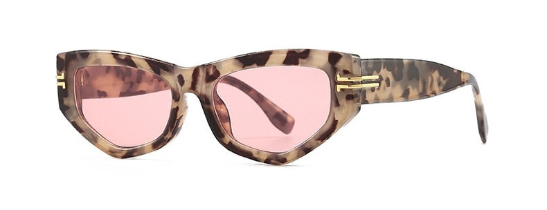 Fashion Brand Women's Glasses Trend Shades Luxury Cat Eye Sunglasses Ladies Elegant Black Vintage Eyewear U400