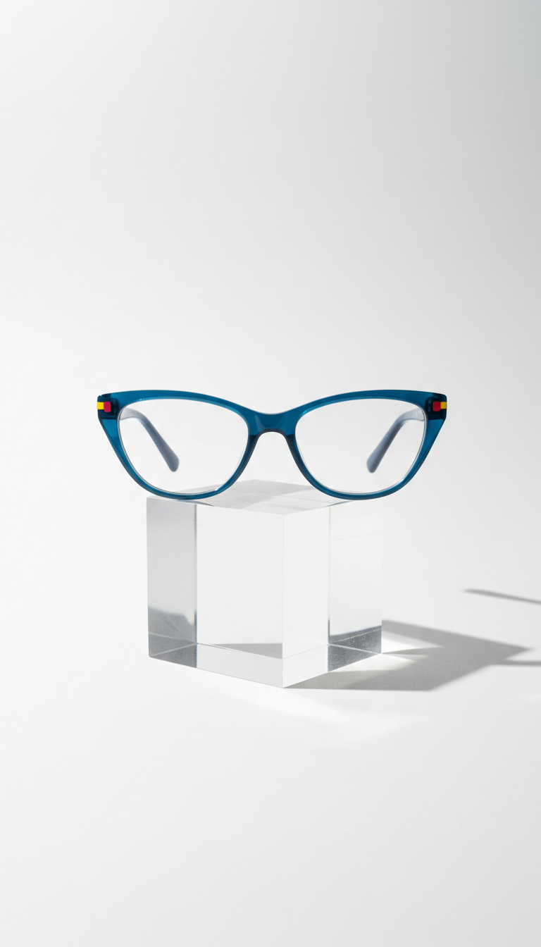 Cat-Eye Acetate Frame in Azure