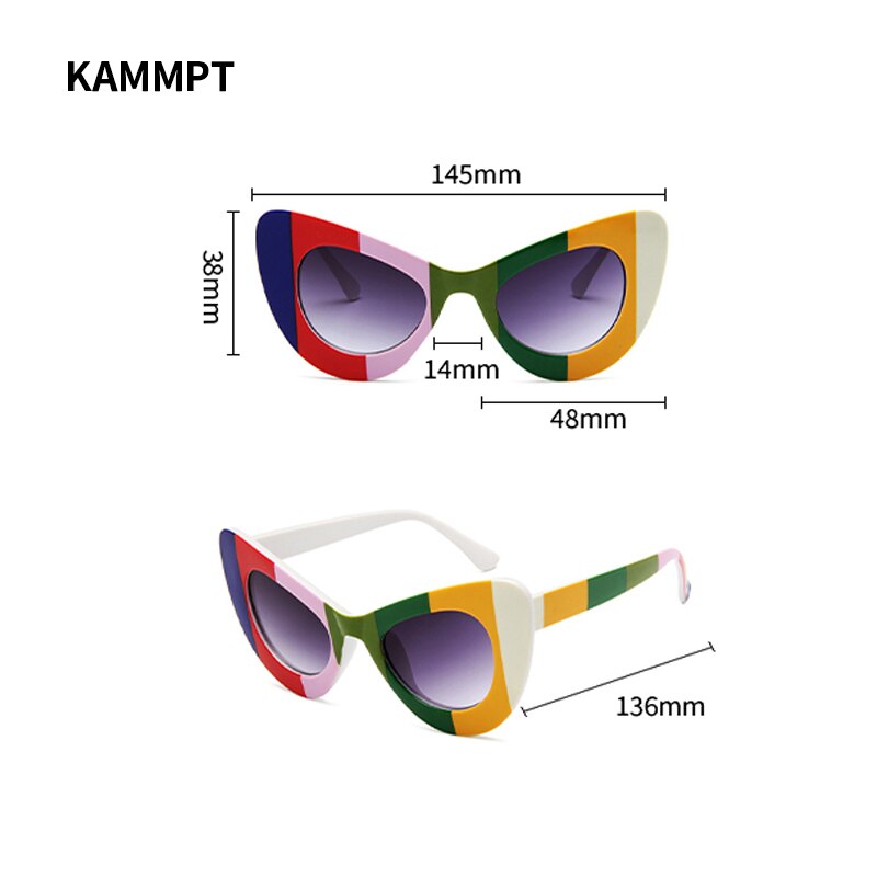 New Design Butterfly Shape Cat Eye Sunglasses Colorful Trendy Fashion Female Eyewear Vintage Personalized Shades for Ladies