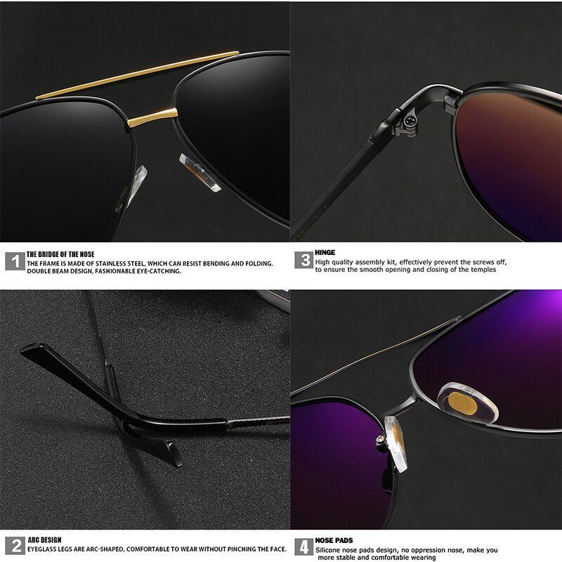 Luxury Brand Mercede Sunglasses Men Polarized Driving Coating Mirror Glasses UV400 Pilot Eyewear Vintage Gafas De Sol Hombre 749