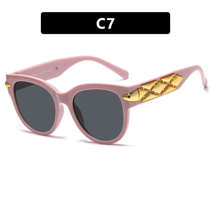 Large frame cat eye sunglasses, new fashionable and personalized sunglasses, photo sunglasses