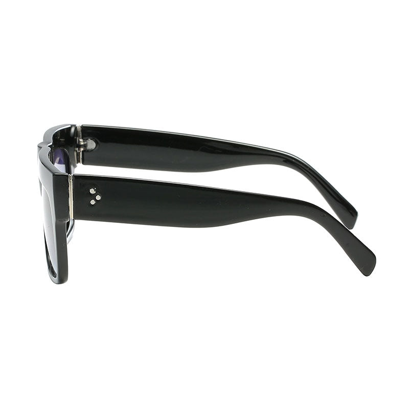 Vintage Lady Square Sunglasses Women Kim Kardashian Rivet Eyewear Flat Top Sun Glasses Female