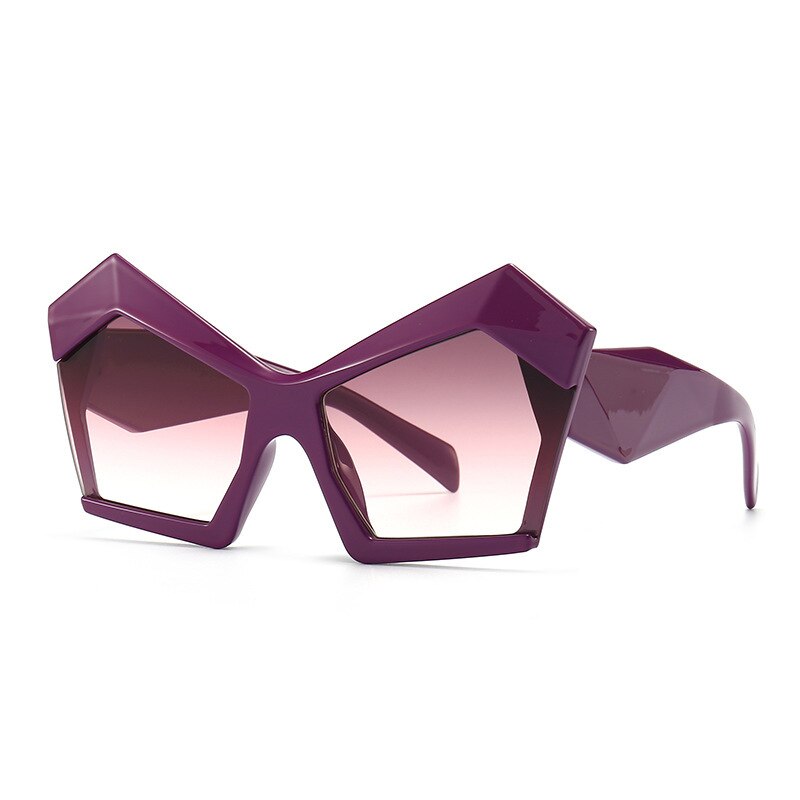New Style Fashionable Big Frame Funny Hip-hop Sunglasses Catwalk Irregular Sunglasses Decorative Glasses