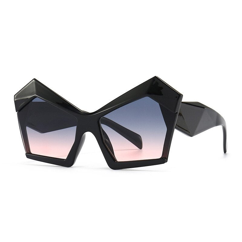 New Style Fashionable Big Frame Funny Hip-hop Sunglasses Catwalk Irregular Sunglasses Decorative Glasses