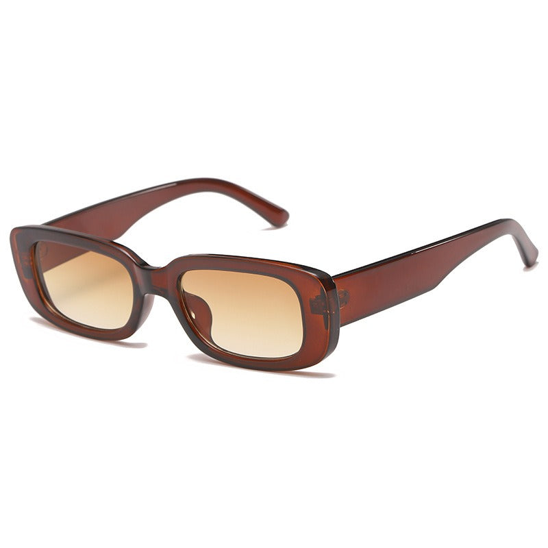 New fashionable small frame sunglasses for men and women trendy street style sunglasses rectangular gradient sunglasses