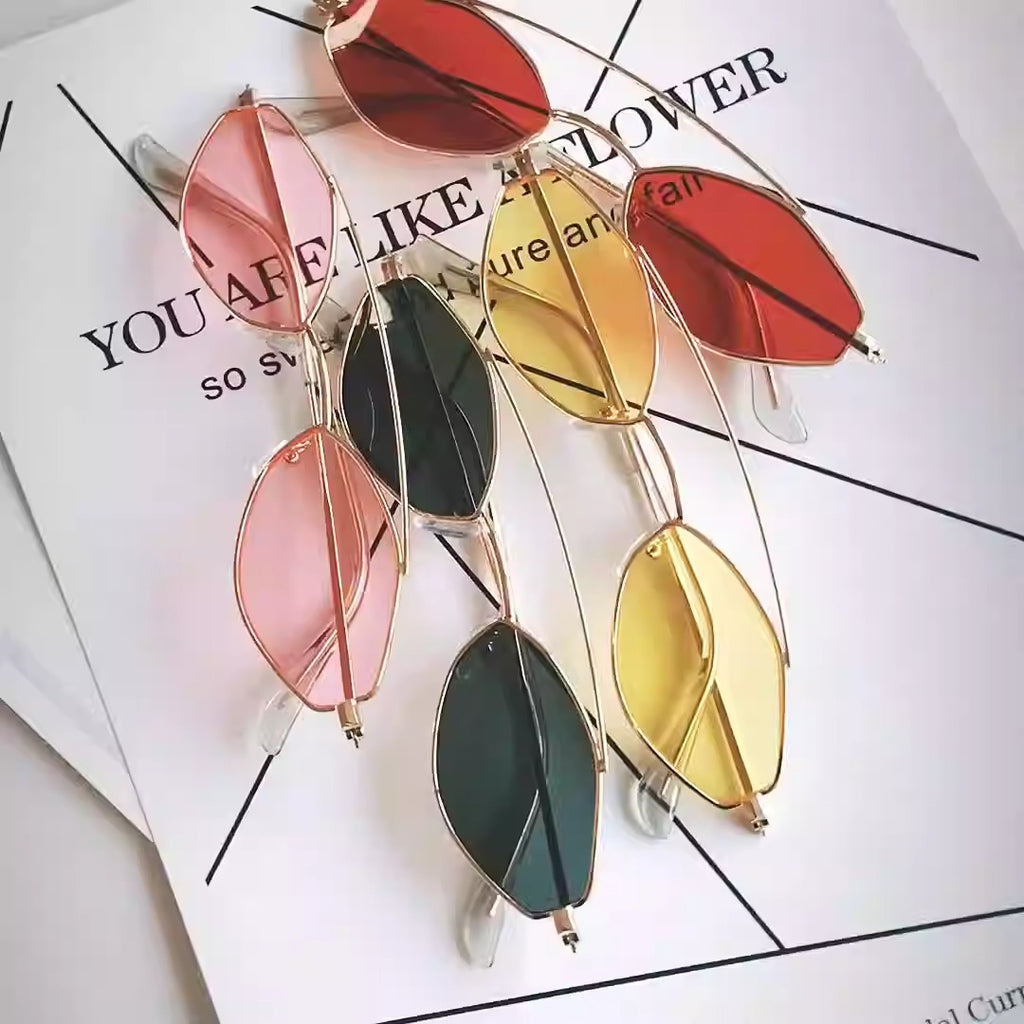 Sunglasses for women, fashionable polygonal small frame sunglasses for men, personalized double bridge glasses