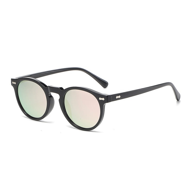 Fashion Sunglasses for Men Women Vintage Small Round Frame Sun Glasses Yellow Lens UV400 Goggles Shades Eyewear