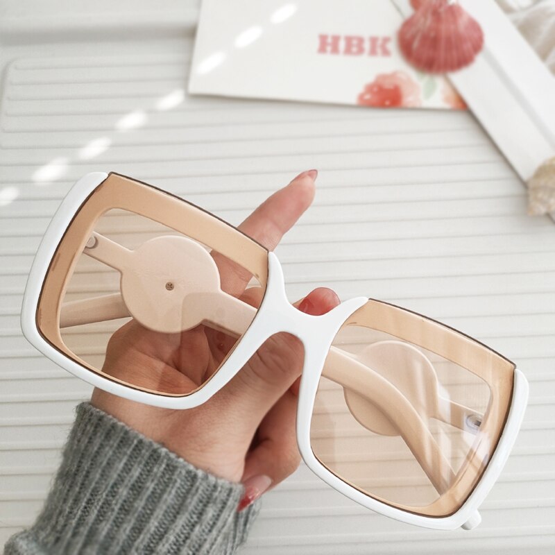 Fashion Oversized Square Sunglasses Women Men Luxury Braqnd Design Unisex Personalized Travel Driving Eyewear UV400