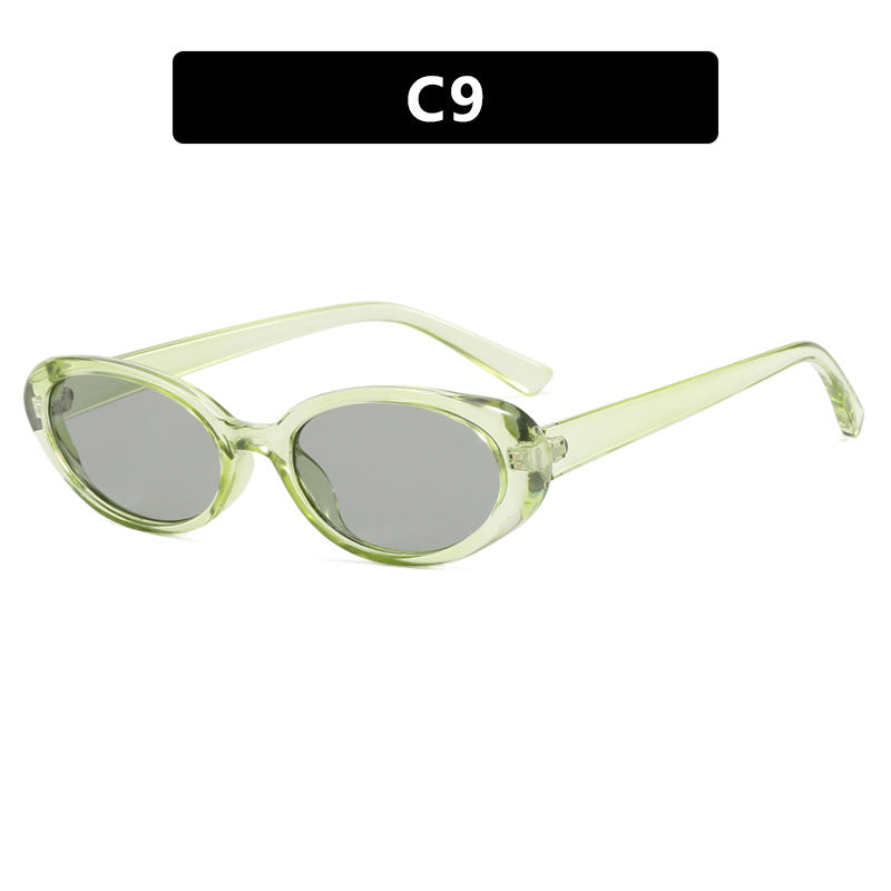 Retro oval fashionable glasses frame anti blue light millennium can be matched with myopia degree plain face glasses frame women's glasses frame