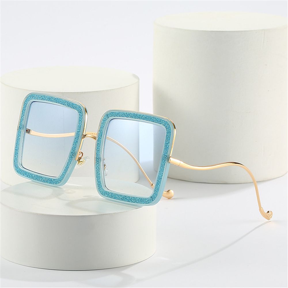 Oversized Sunglasses Women Square Luxury Diamond Shiny Crystal Sun Glasses Men UV400 Shades Eyewear