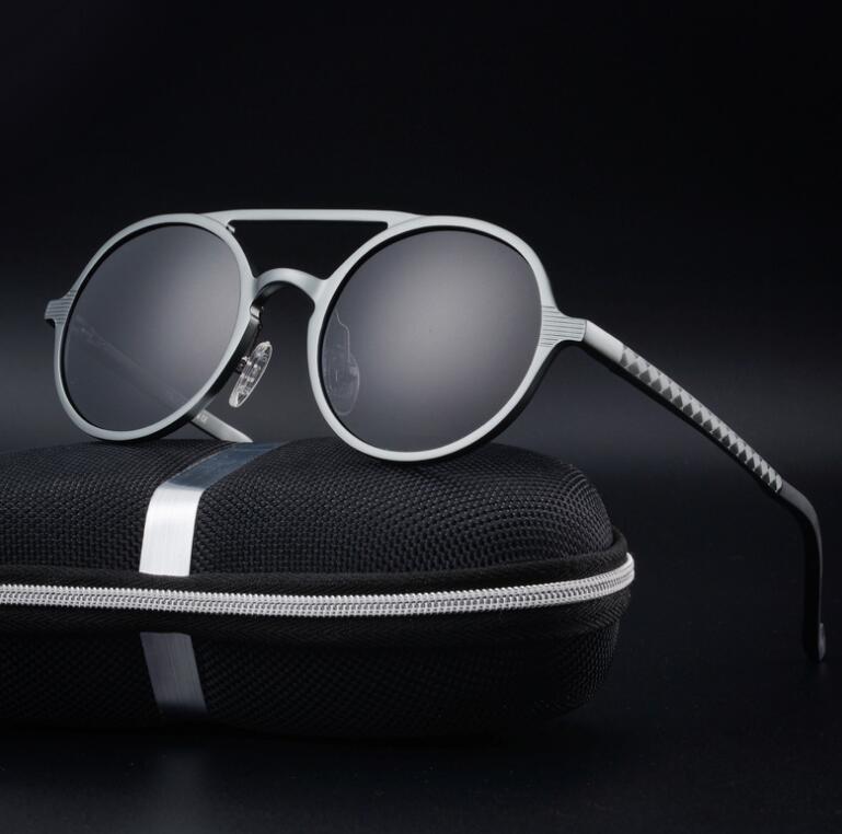 Retro Aluminum Magnesium Sunglasses Polarized Vintage Eyewear Accessories Women Sun Glasses Driving Men Round Sunglasses