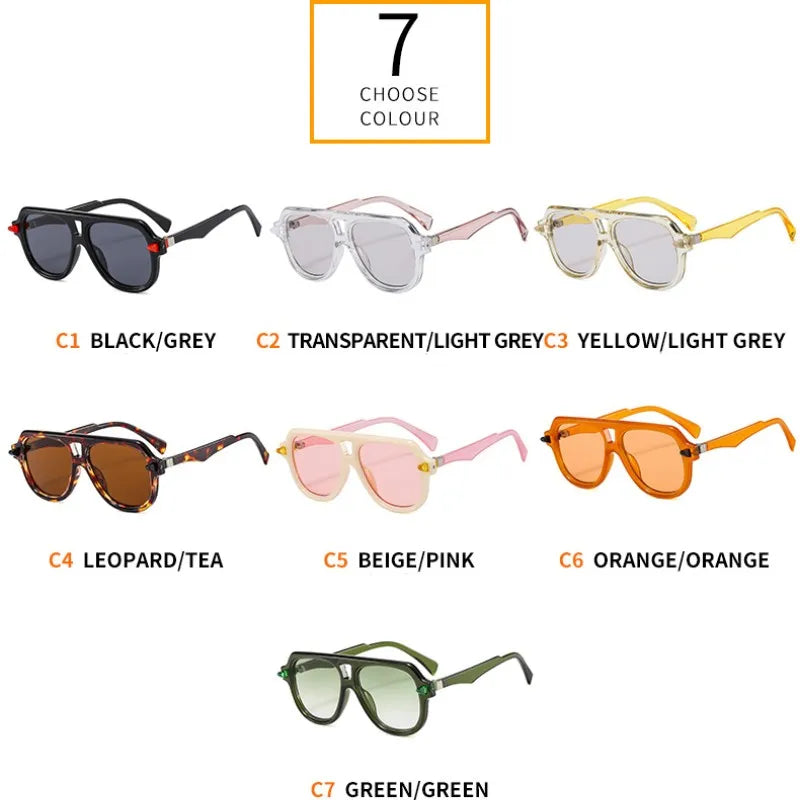 Men's trendy sunglasses with pilot frames for fashionable women