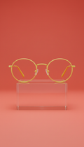 Round Metal Frame in Citrine Flash