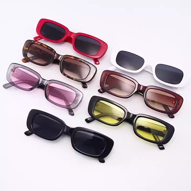 New fashionable small frame sunglasses for men and women trendy street style sunglasses rectangular gradient sunglasses