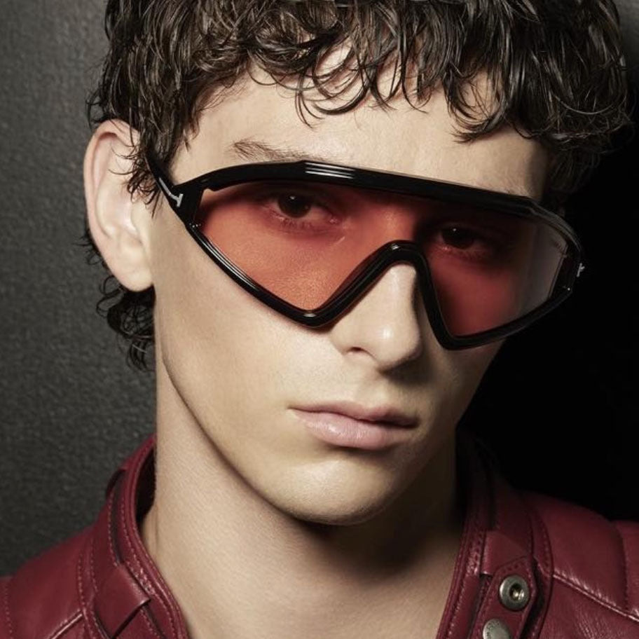 T-shaped triangle irregular connected sunglasses, fashionable retro sunglasses, runway sunglasses