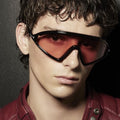 T-shaped triangle irregular connected sunglasses, fashionable retro sunglasses, runway sunglasses