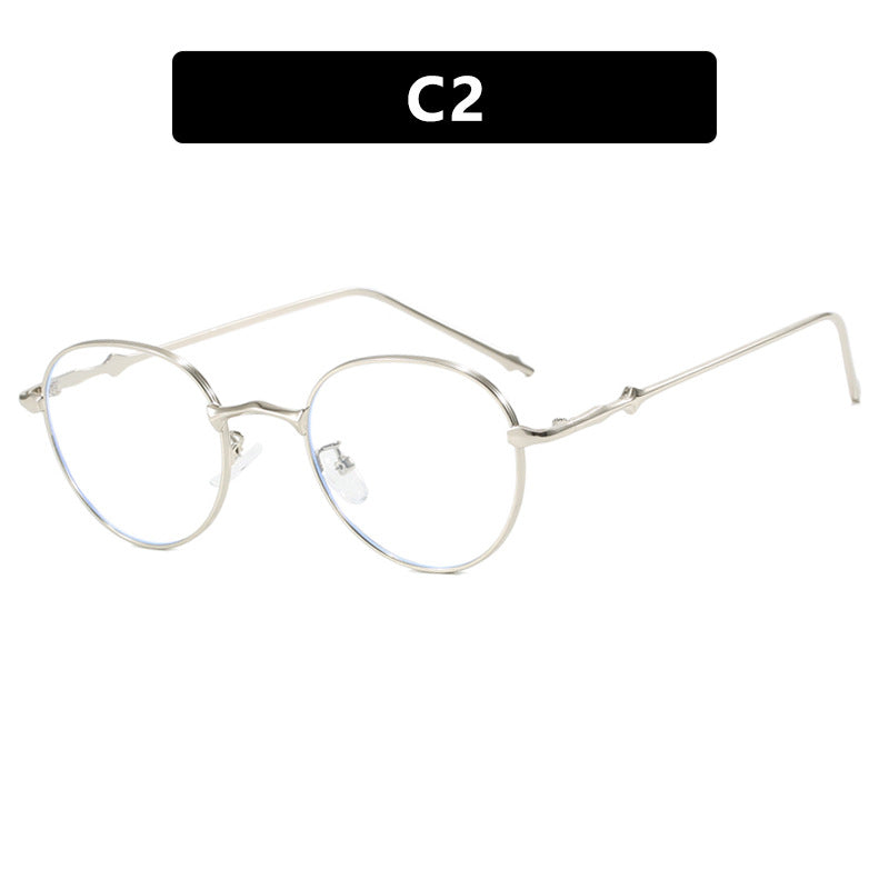 New round retro metal four leaf star fashionable sunglasses