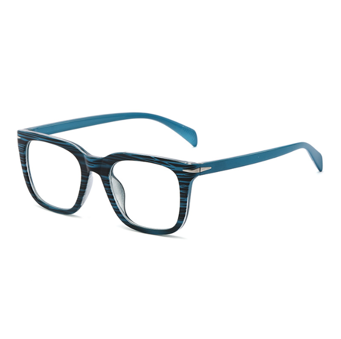 Box plastic anti blue light rice nail flat lens fashionable and colorful full frame glasses