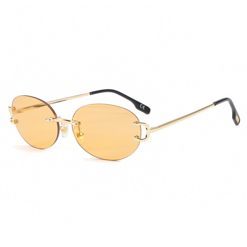 New Avant-Garde Glasses Square Siamese Sunglasses Personality Men And Women Street Shot Fashionable Sunglasses