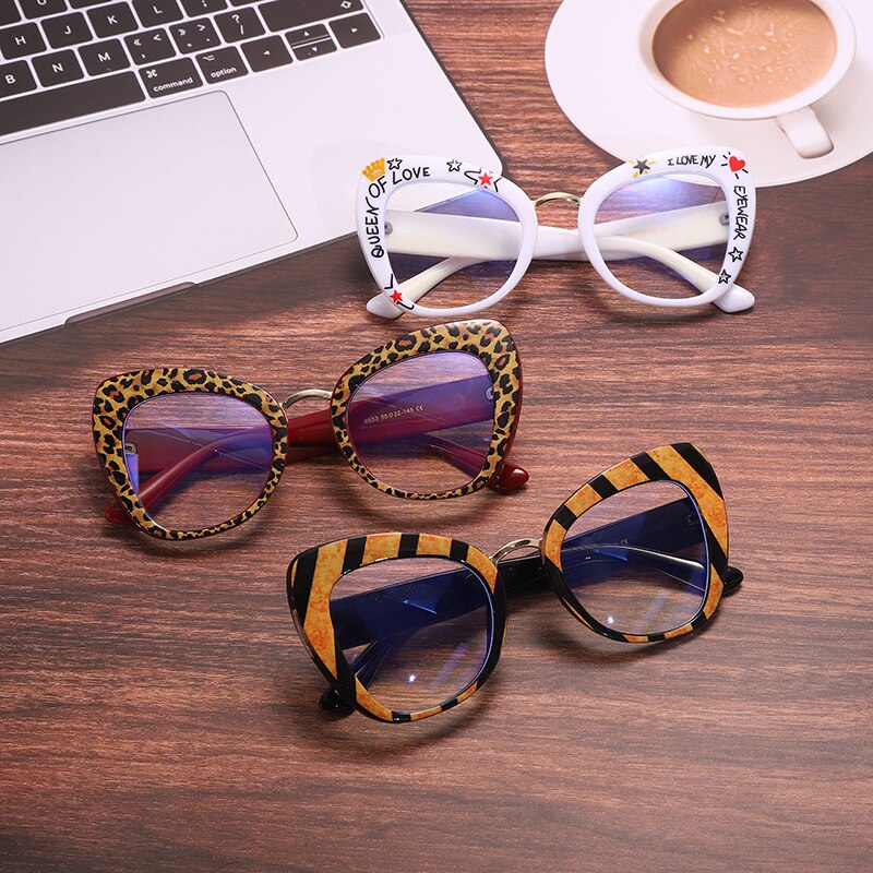 JASPEER Cat Eye Computer Glasses Women Anti Blue Ray Eye Glass Blue Light Blocking Prescription Optical Frames Female Eyewear