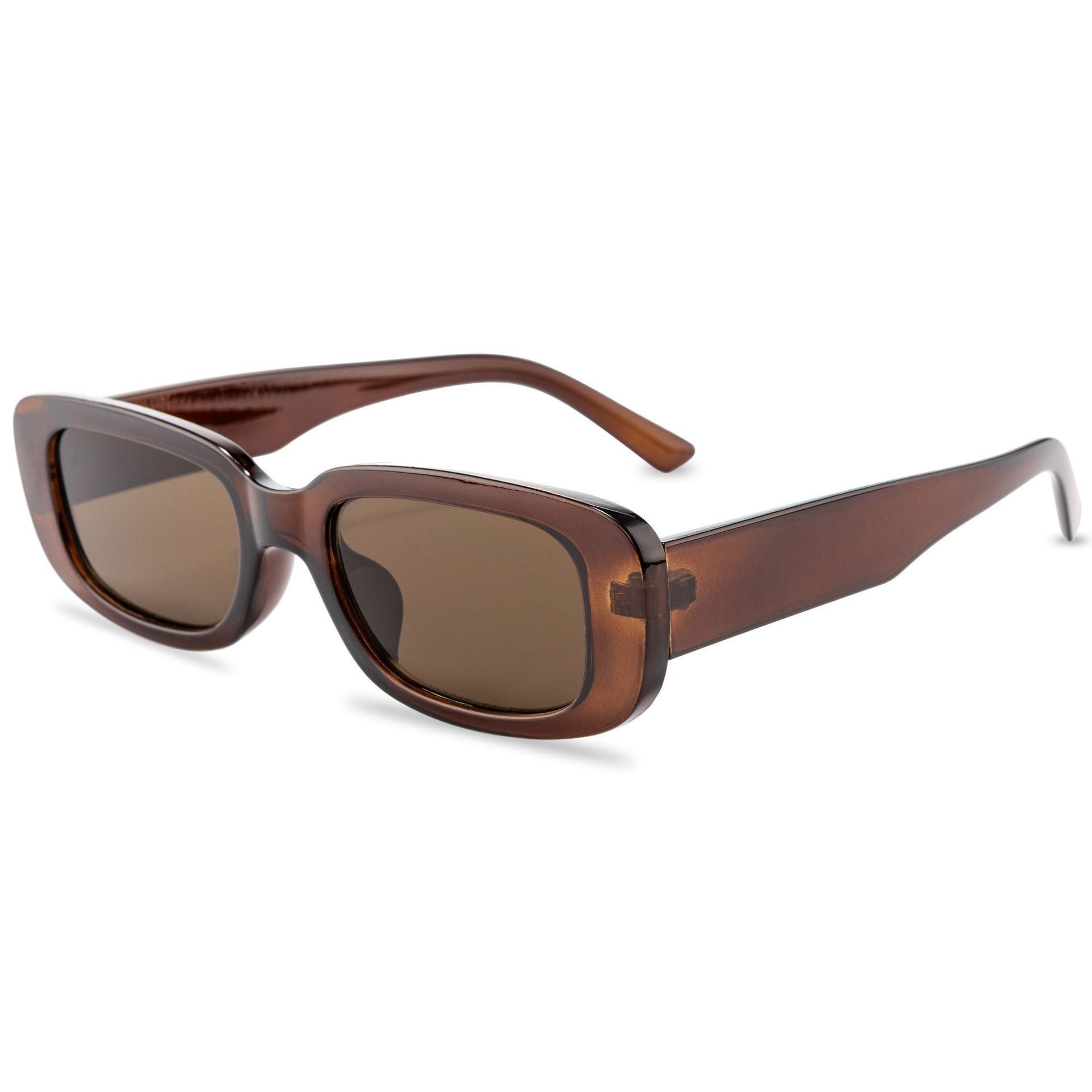 Fashionable women's sunglasses with small boxes, personalized men's sunglasses, sun protection and UV protection glasses