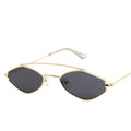 Sunglasses for women, fashionable polygonal small frame sunglasses for men, personalized double bridge glasses