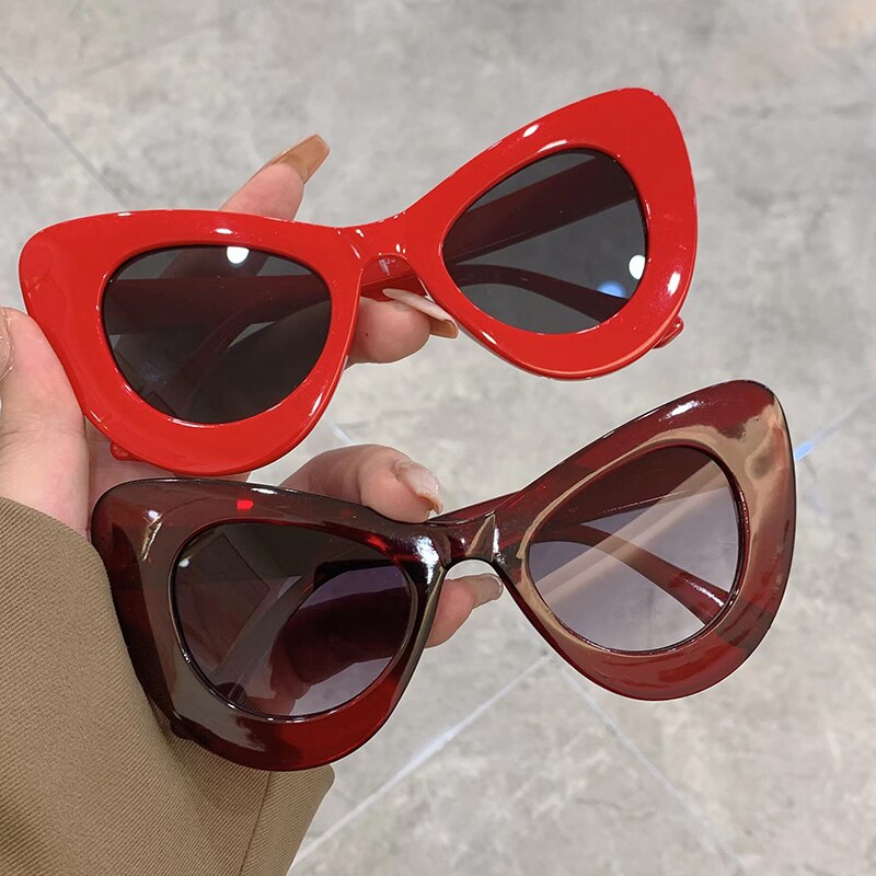 New Design Butterfly Shape Cat Eye Sunglasses Colorful Trendy Fashion Female Eyewear Vintage Personalized Shades for Ladies
