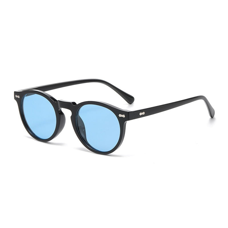 Fashion Sunglasses for Men Women Vintage Small Round Frame Sun Glasses Yellow Lens UV400 Goggles Shades Eyewear