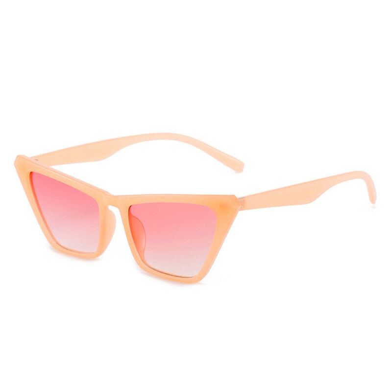 Fashion Retro Cat Eye Sunglasses Green Yellow Shades Eyewear for Women/Men Gradient Glasses