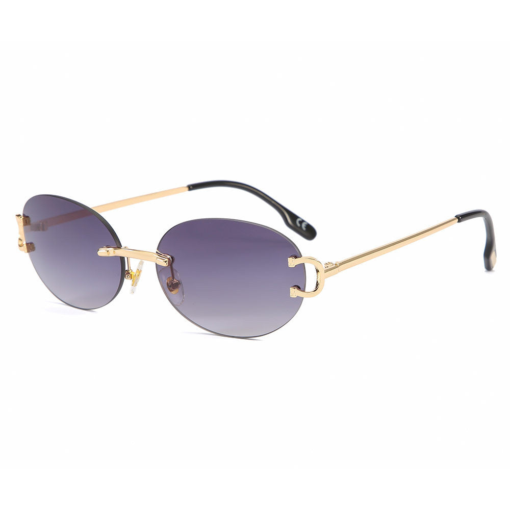 New Avant-Garde Glasses Square Siamese Sunglasses Personality Men And Women Street Shot Fashionable Sunglasses