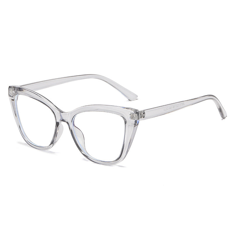 Color blocking anti blue light cat eye flat mirror new style glasses frame fashionable and versatile plain glasses frame