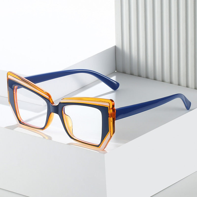 Glasses women's fashionable literary flat frames